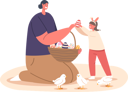 پیش‌نمایش فایل happy-family-celebrate-easter-8526079 از پک عید پاک