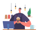 پیش‌نمایش فایل bartender-hold-cappuccino-cup-8525991 از پک باریستا