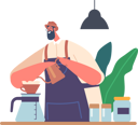 پیش‌نمایش فایل hipster-barista-making-coffee-pour-over-brewing-8525992 از پک باریستا