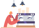 پیش‌نمایش فایل waitress-pouring-hot-drink-into-cup-in-coffee-shop-8525988 از پک باریستا