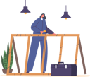 پیش‌نمایش فایل female-carpenter-assembles-wooden-furniture-using-drill-8845371 از پک کارگاه
