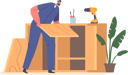 پیش‌نمایش فایل male-carpenter-assembling-wooden-furniture-using-tools-8845369 از پک کارگاه