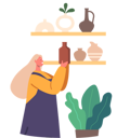 پیش‌نمایش فایل woman-arranging-handmade-pottery-on-shelf-8845393 از پک کارگاه