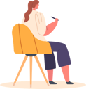 پیش‌نمایش فایل woman-sitting-on-chair-holding-stylus-8845405 از پک کارگاه