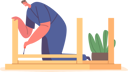 پیش‌نمایش فایل worker-male-assembling-wooden-table-using-screwdriver-tool-8845368 از پک کارگاه
