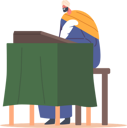 پیش‌نمایش فایل ancient-clerk-writer-sitting-behind-a-bureau-8845640 از پک عیسی مسیح