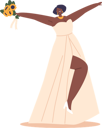 پیش‌نمایش فایل african-american-bride-holds-sunflower-bouquet-9241862 از پک عروسی