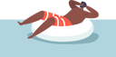 پیش‌نمایش فایل african-american-man-enjoys-swimming-in-pool-using-an-inflatable-ring-9241476 از پک افراد در پول یک