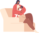 پیش‌نمایش فایل black-woman-with-newborn-baby-and-seated-on-comfortable-armchair-9241396 از پک خانواده