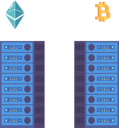 پیش‌نمایش فایل bitcoin-and-ethereum-mining-server-9241625 از پک ارز دیجیتال