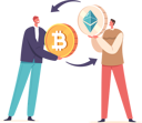 پیش‌نمایش فایل man-exchanging-ethereum-for-bitcoin-9241620 از پک ارز دیجیتال
