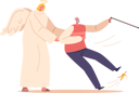 پیش‌نمایش فایل angel-guardian-catching-elderly-man-as-he-slips-on-banana-peel-9594890 از پک فرشته