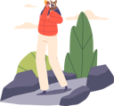 پیش‌نمایش فایل adventurous-female-hiking-with-a-furry-companion-9598898 از پک افراد با حیوان
