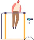 پیش‌نمایش فایل calisthenics-man-records-pull-ups-on-camera-9598922 از پک تناسب اندام