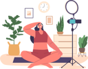 پیش‌نمایش فایل female-pilates-blogger-shares-fitness-tips-9598911 از پک تناسب اندام