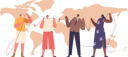 پیش‌نمایش فایل diverse-people-across-world-map-10036341 از پک افراد