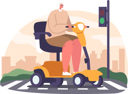 پیش‌نمایش فایل elderly-gentleman-riding-motorized-wheelchair-scooter-10036348 از پک افراد