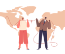پیش‌نمایش فایل man-connected-by-thread-on-world-map-10036342 از پک افراد