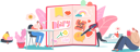 پیش‌نمایش فایل girls-writing-memoirs-into-cute-notebook-with-stickers-4383086 از پک ورزش و سرگرمی‌ها