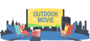 پیش‌نمایش فایل people-with-pop-corn-in-open-air-cinema-at-house-backyard-or-city-park-4383098 از پک ورزش و سرگرمی‌ها