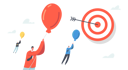 پیش‌نمایش فایل business-characters-on-balloons-flying-to-distant-goal-4380782 از پک کسب‌وکار ۳