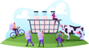 پیش‌نمایش فایل farming-rancher-working-on-animal-farm-milking-cow-4393879 از پک غذا و نوشیدنی ۳