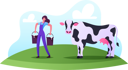 پیش‌نمایش فایل milkmaid-woman-buckets-after-milking-cow-4393880 از پک غذا و نوشیدنی ۳