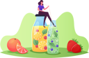 پیش‌نمایش فایل woman-drinking-fresh-fruit-juice-4393856 از پک غذا و نوشیدنی ۳