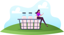 پیش‌نمایش فایل woman-sitting-on-basket-and-drinking-milk-4393881 از پک غذا و نوشیدنی ۳