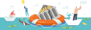 پیش‌نمایش فایل bankruptcy-sinking-bank-trying-to-survive-in-crisis-4380705 از پک کسب و کار ۲