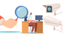 پیش‌نمایش فایل boss-analysis-employees-work-through-cctv-camera-4380686 از پک کسب و کار ۲