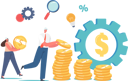 پیش‌نمایش فایل business-people-collect-and-save-gold-coins-4380679 از پک کسب و کار ۲