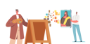 پیش‌نمایش فایل artist-transferring-masterpieces-into-digital-nft-cryptocurrency-4383204 از پک فناوری‌ها ۳