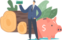 پیش‌نمایش فایل businessman-holding-dollars-pile-stand-4382985 از پک صنعتی