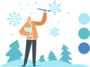 پیش‌نمایش فایل designer-artist-male-in-warm-winter-clothes-painting-snowflakes-4382970 از پک صنعتی