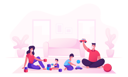 پیش‌نمایش فایل family-spend-time-at-quarantine-period-4393318 از پک خانواده و کودکان ۳