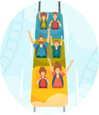 پیش‌نمایش فایل family-riding-roller-coaster-in-amusement-park-4393210 از پک خانواده و کودکان