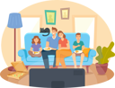 پیش‌نمایش فایل family-watching-tv-and-eating-pizza-at-home-4393179 از پک خانواده و کودکان