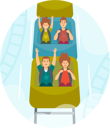 پیش‌نمایش فایل kids-riding-roller-coaster-in-amusement-park-4393209 از پک خانواده و کودکان