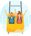 پیش‌نمایش فایل man-and-woman-riding-roller-coaster-in-amusement-park-4393208 از پک خانواده و کودکان