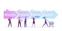 پیش‌نمایش فایل aida-model-with-different-stages-of-sales-funnel-in-attention-interest-desire-and-action-4387972 از پک کسب و کار و امور مالی ۲
