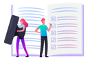 پیش‌نمایش فایل businessman-put-marks-into-check-boxes-filling-checklists-4388321 از پک کسب‌وکار و امور مالی - نسخه 4