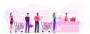 پیش‌نمایش فایل customers-stand-in-line-at-grocery-4388170 از پک کسب‌وکار و مالی ۳