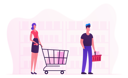 پیش‌نمایش فایل customers-with-products-in-queue-moving-to-cashier-desk-at-grocery-store-4388171 از پک کسب‌وکار و مالی ۳