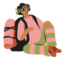 پیش‌نمایش فایل female-explorer-sitting-with-backpack-10259975 از پک اکتشاف طبیعی