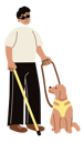پیش‌نمایش فایل blind-man-walking-with-pet-dog-10259953 از پک افراد دارای توانایی پارا
