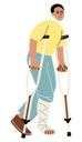 پیش‌نمایش فایل man-with-broken-leg-10259964 از پک افراد دارای توانایی پارا