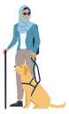 پیش‌نمایش فایل blind-woman-walking-with-dog-10250003 از پک تنوع و شمول