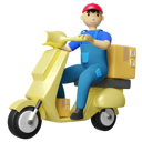 پیش‌نمایش فایل delivery-man-8711898 از پک وسیله نقلیه - حمل - بار - خرید