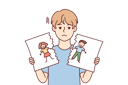 پیش‌نمایش فایل boy-holding-cutting-photo-8415450 از پک فعالیت افراد